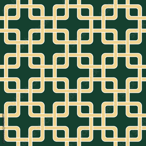 Abstract Square Chains Tile Style Art Deco Geometric Seamless Pattern Trendy Fashion Colors Perfect for Allover Fabric Print Wrapping Paper Wall Paper 