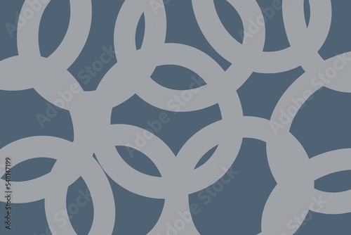 丸いモダンな模様　イラスト　グレー