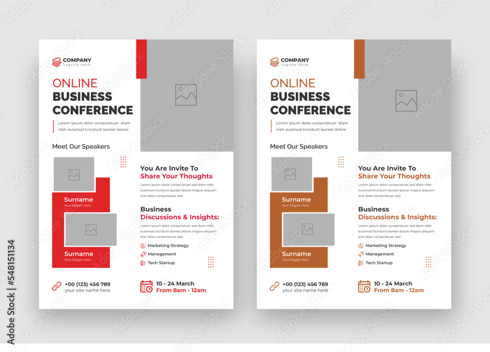 Business Webinar Flyer Template, 2024 Conference Flyer