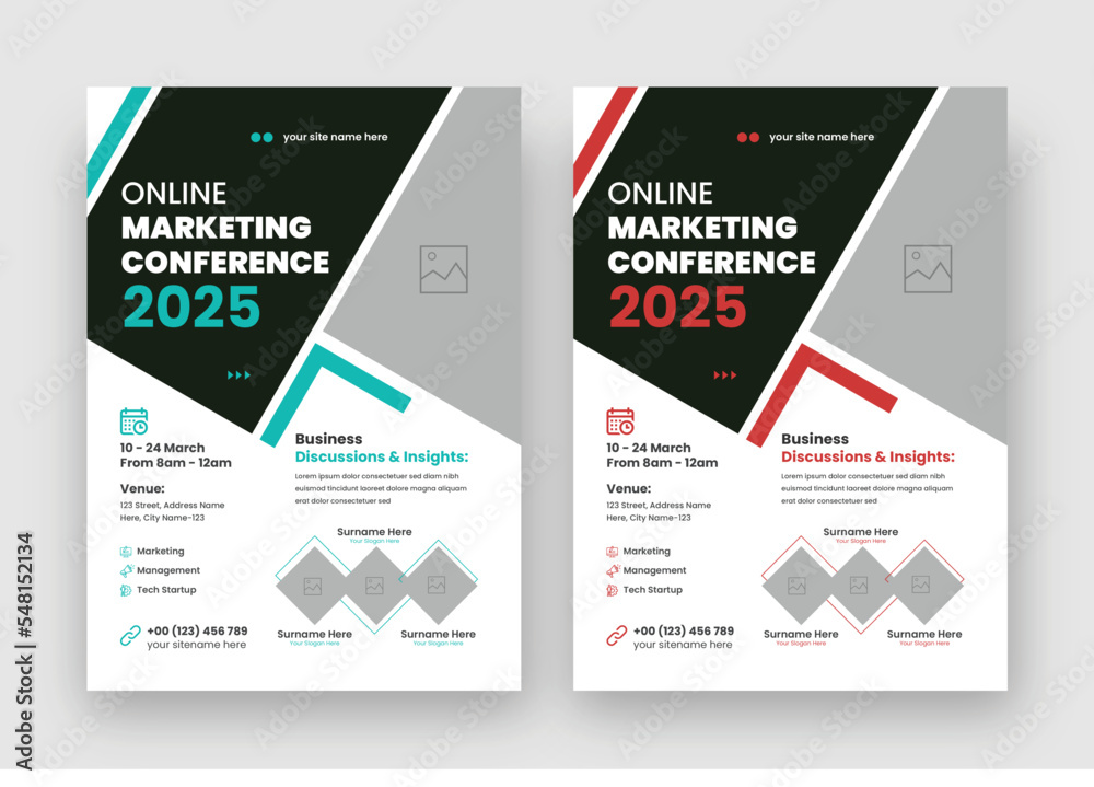 Business Webinar Flyer Template, 2024 Conference Flyer, a4 Flyer