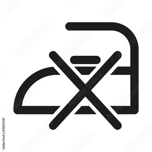 No ironing line icon. Do Not Iron vector illustration