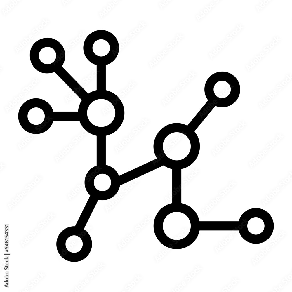 molecular structure line icon molecular structure line icon
