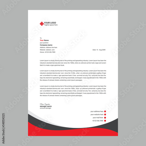 creative letterhead design template
