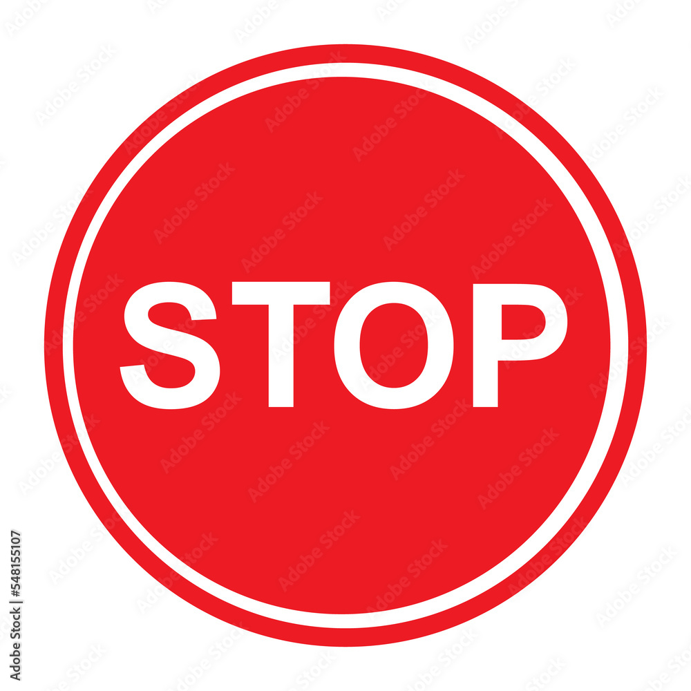 Red Stop Sign icon. Road Sign illustration Red Stop Sign icon. Road Sign illustration