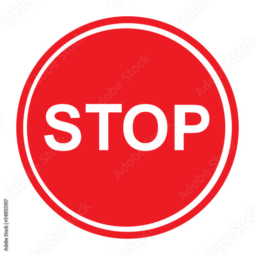 Wallpaper Mural Red Stop Sign icon. Road Sign illustration Torontodigital.ca