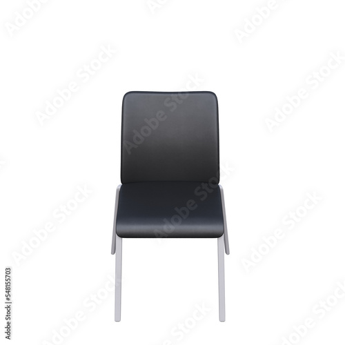 office chair isolate on a transparent background, interior furniture, 3D illustration, cg render
