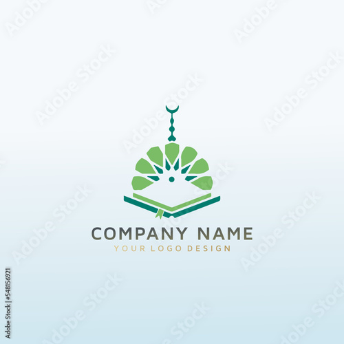 Modern Islamic school vector logo