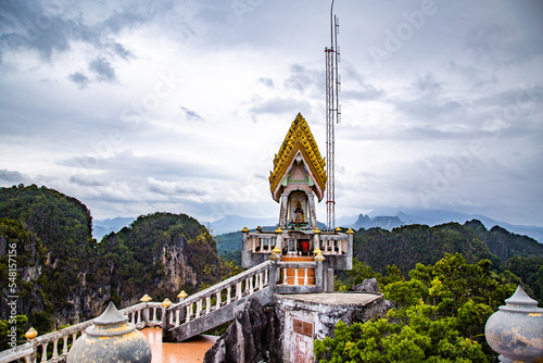 Aerial view of Wat Tham Suea or Tiger Cave Temple in Krabi, Thailand © pierrick