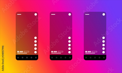 Instagram Reels Stories Feed Template for Social Media App Screen Interface
