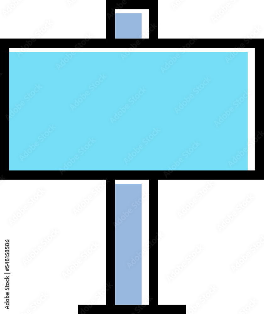 Fototapeta premium blue street signpost illustration