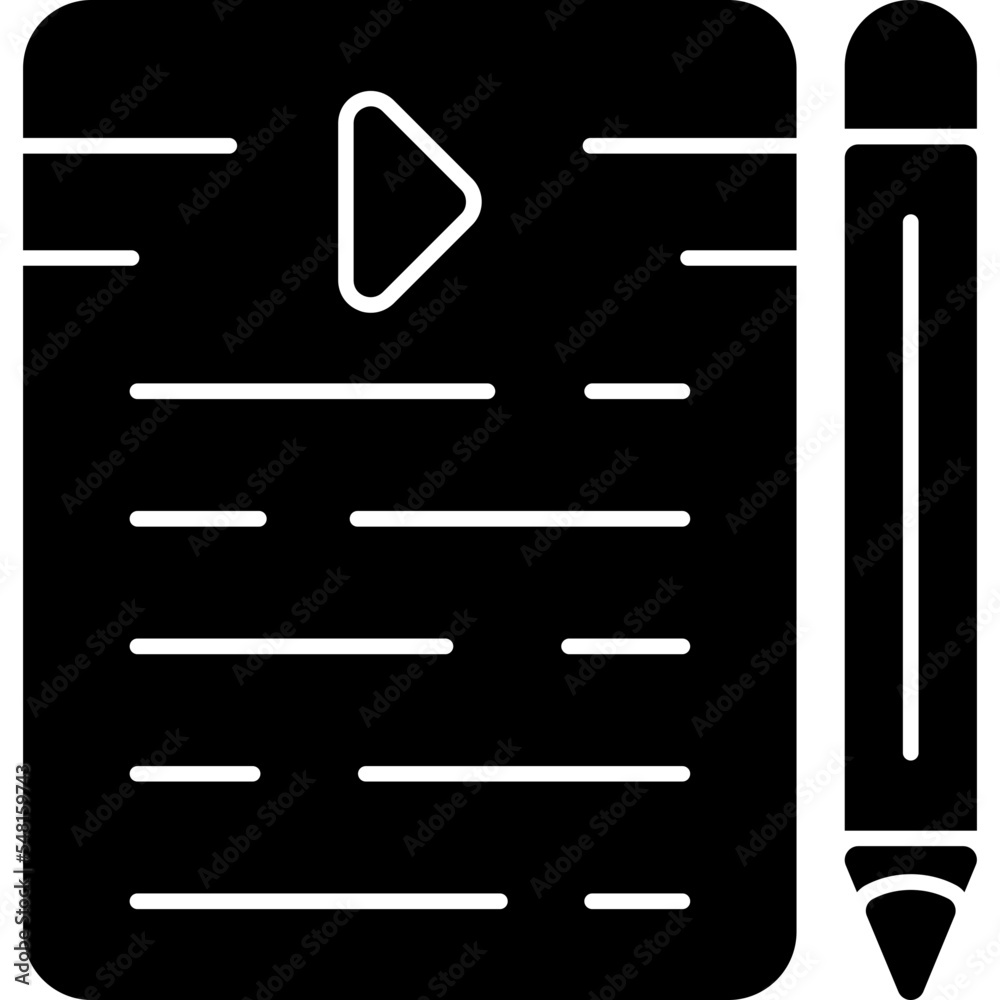 Script Writing Icon Script Writing Icon
