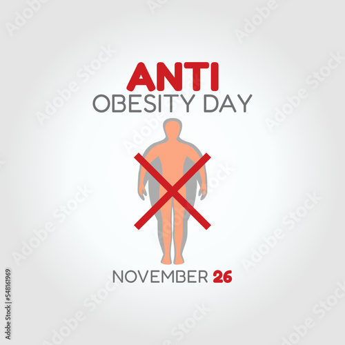 vector graphic of anti obesity day good for anti obesity day celebration. flat design. flyer design.flat illustration.