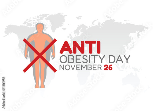 vector graphic of anti obesity day good for anti obesity day celebration. flat design. flyer design.flat illustration.