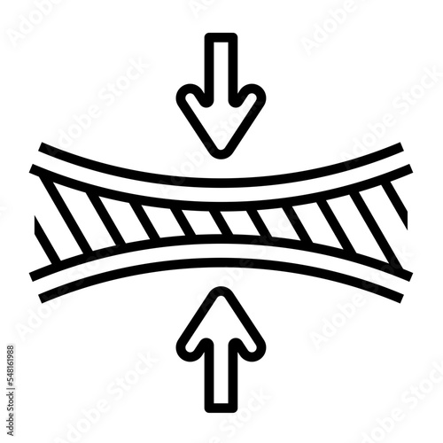 Fabric stretching icon vector image.