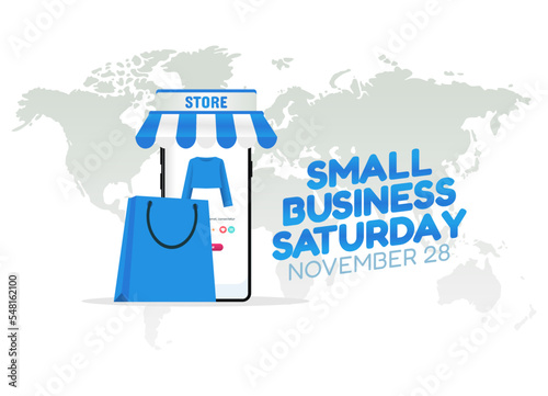 vector graphic of small business saturday good for small business saturday celebration. flat design. flyer design.flat illustration.