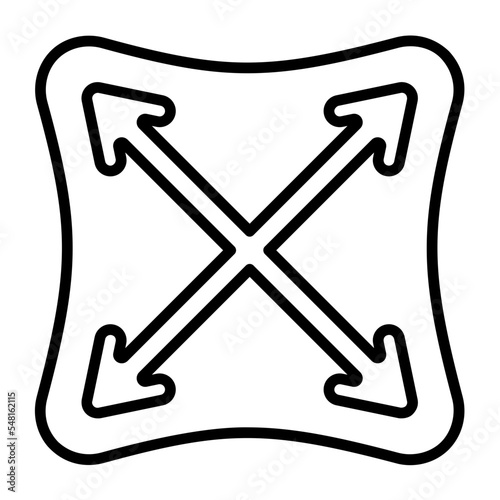 Elastic fabric feature vector icon. 