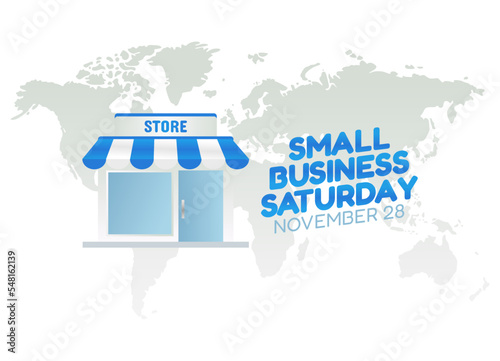 vector graphic of small business saturday good for small business saturday celebration. flat design. flyer design.flat illustration.