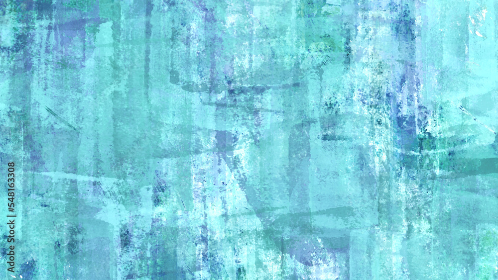 Obraz premium 氷のようなラフなペイント。青、水色の背景
