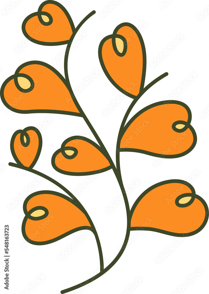 Decorative Branches and Leaves Illustration Decorative Branches and Leaves Illustration