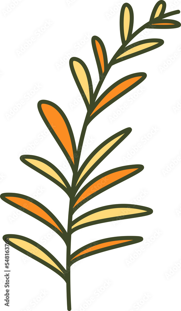 Decorative Branches and Leaves Illustration Decorative Branches and Leaves Illustration