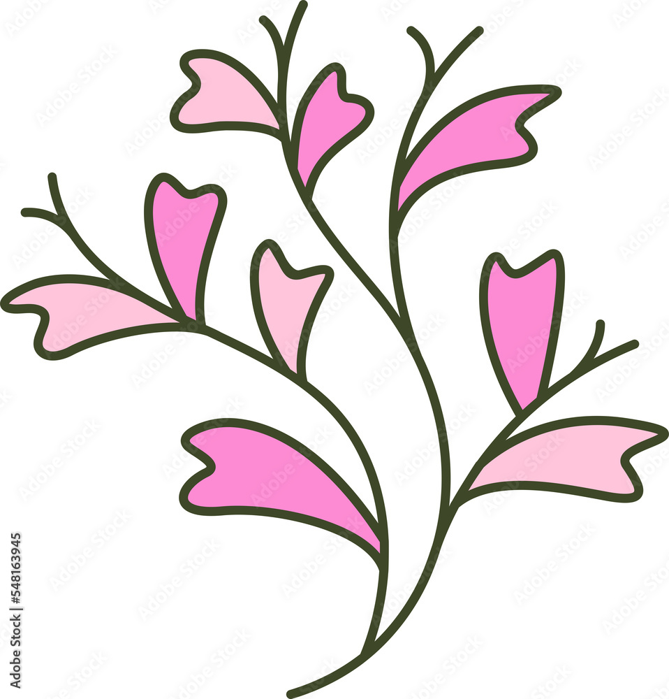 Decorative Branches and Leaves Illustration Decorative Branches and Leaves Illustration