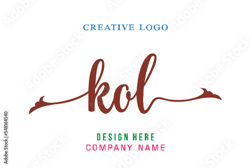 KOL lettering, perfect for company logos, offices, campuses, schools, religious education