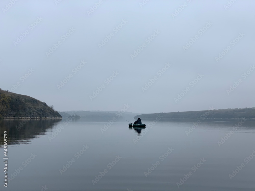 Fototapeta premium fishing in the morning