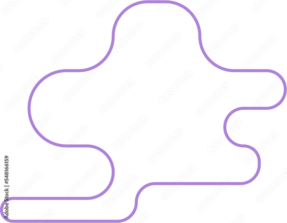 Abstract Minimal Round Shape Vector Outline Abstract Minimal Round Shape Vector Outline