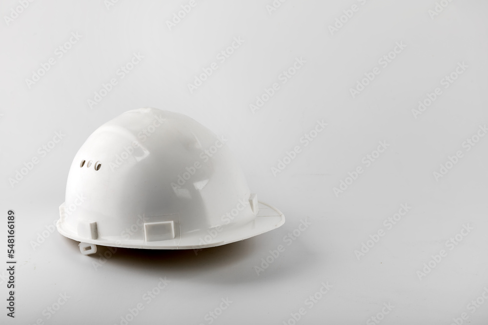 hat and helmet on white background hat and helmet on white background