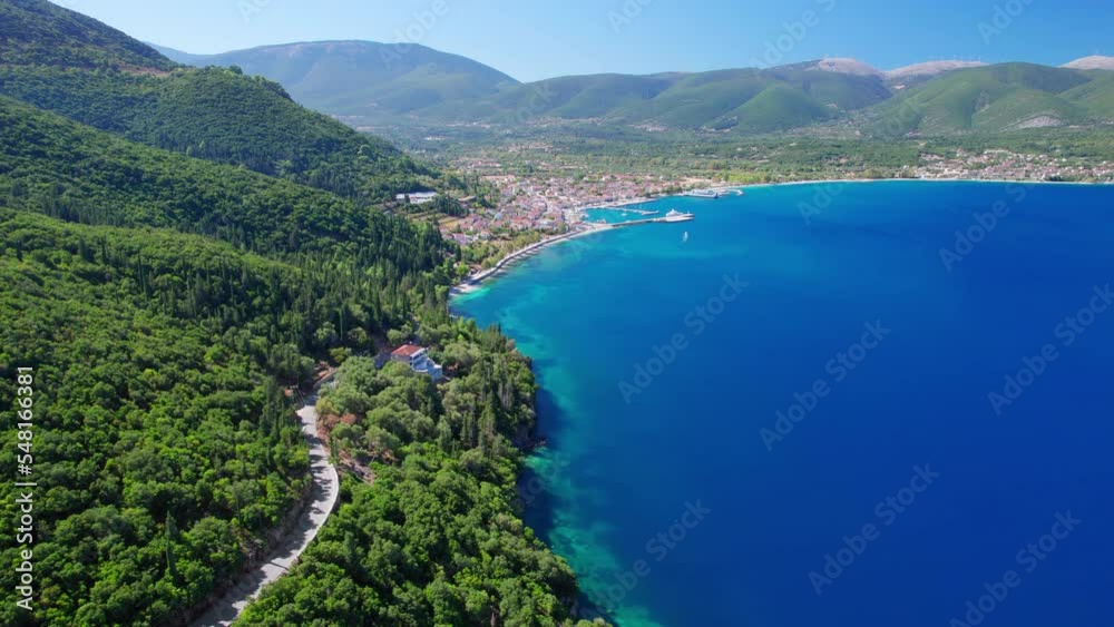 Aerial view of a beautiful Kefalonia island in Greece Aerial view of a beautiful Kefalonia island in Greece