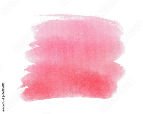 Abstract watercolor hand-painted background. Pink stain