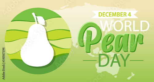 World pear day postr template