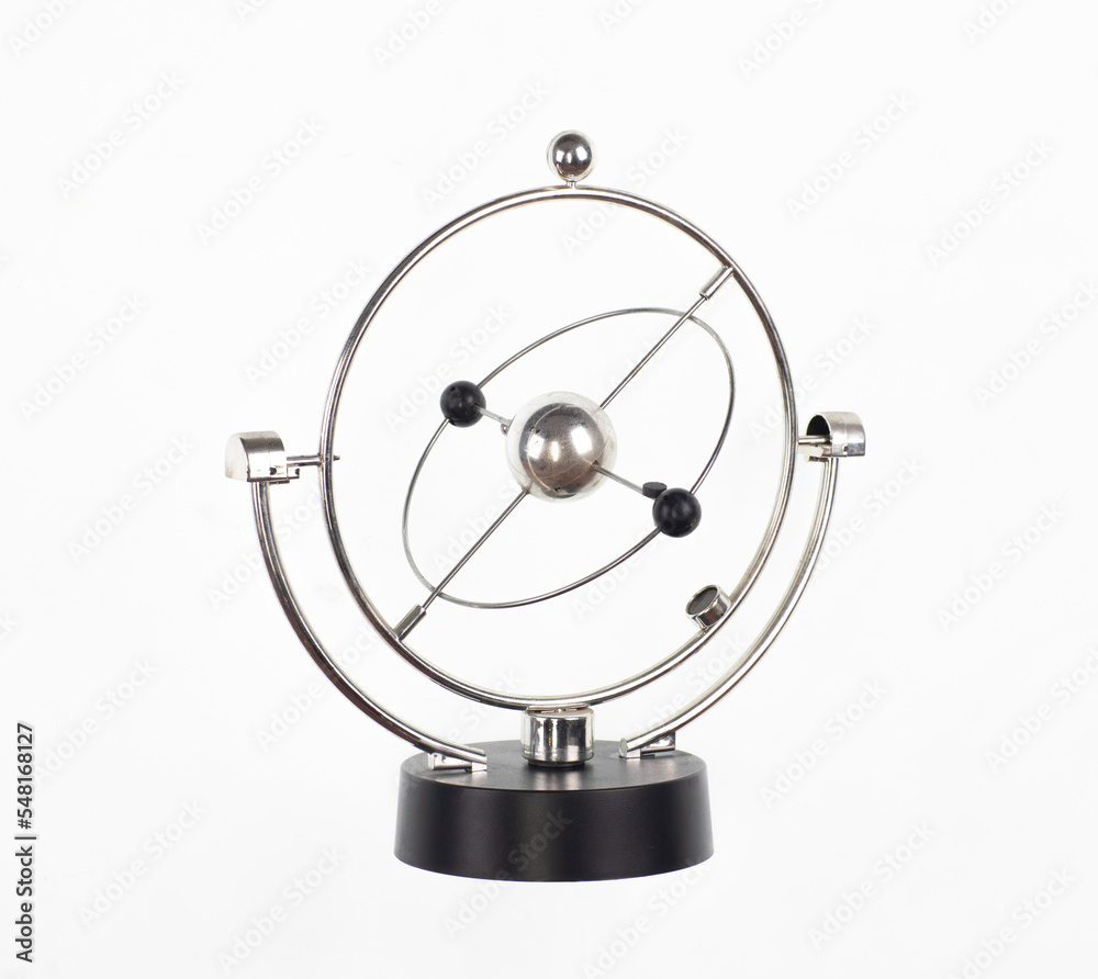 abstract desktop design with metal balls abstract desktop design with metal balls
