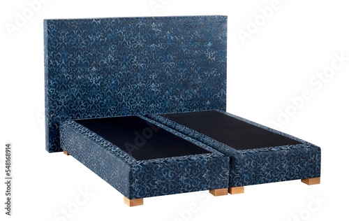 Damask design boxspring frame without mattress