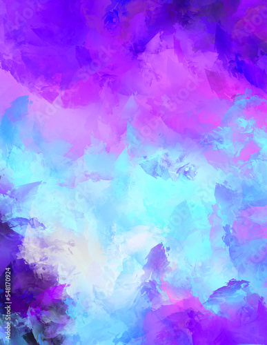 Abstract background of colorful brush strokes. Brushed vibrant wallpaper. Painted artistic creation. Unique and creative illustration.