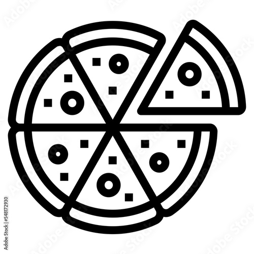 pizza food truck outline icon