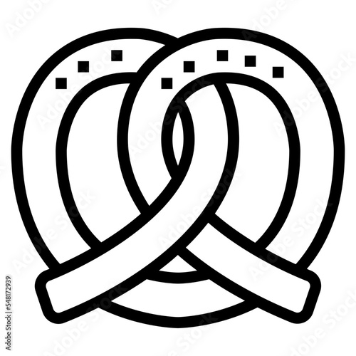 pretzel food truck outline icon