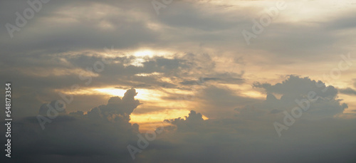 Cloudscape background, Nice sky with sunlight and clouds