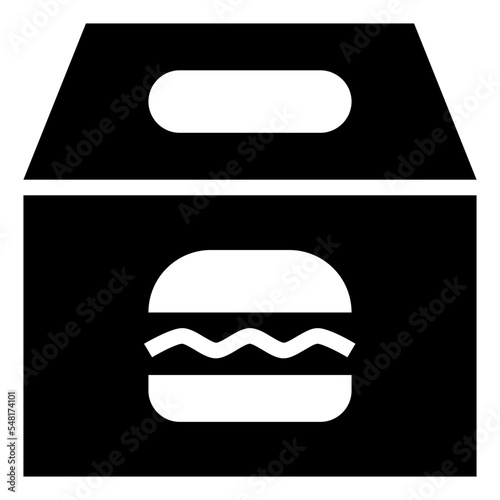 takeaway food truck glyph icon