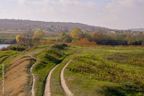 Picturesque landscape near the river