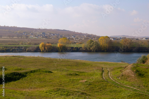 Picturesque landscape near the river
