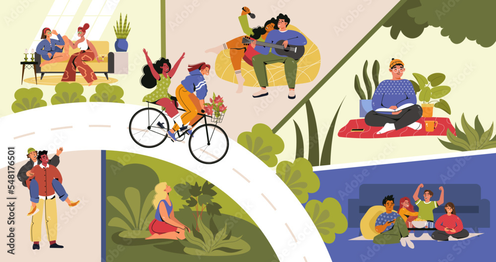 Obraz premium Positive Vibes Collage