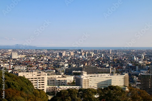 本丸からの眺望・米子城跡（鳥取県・米子市）