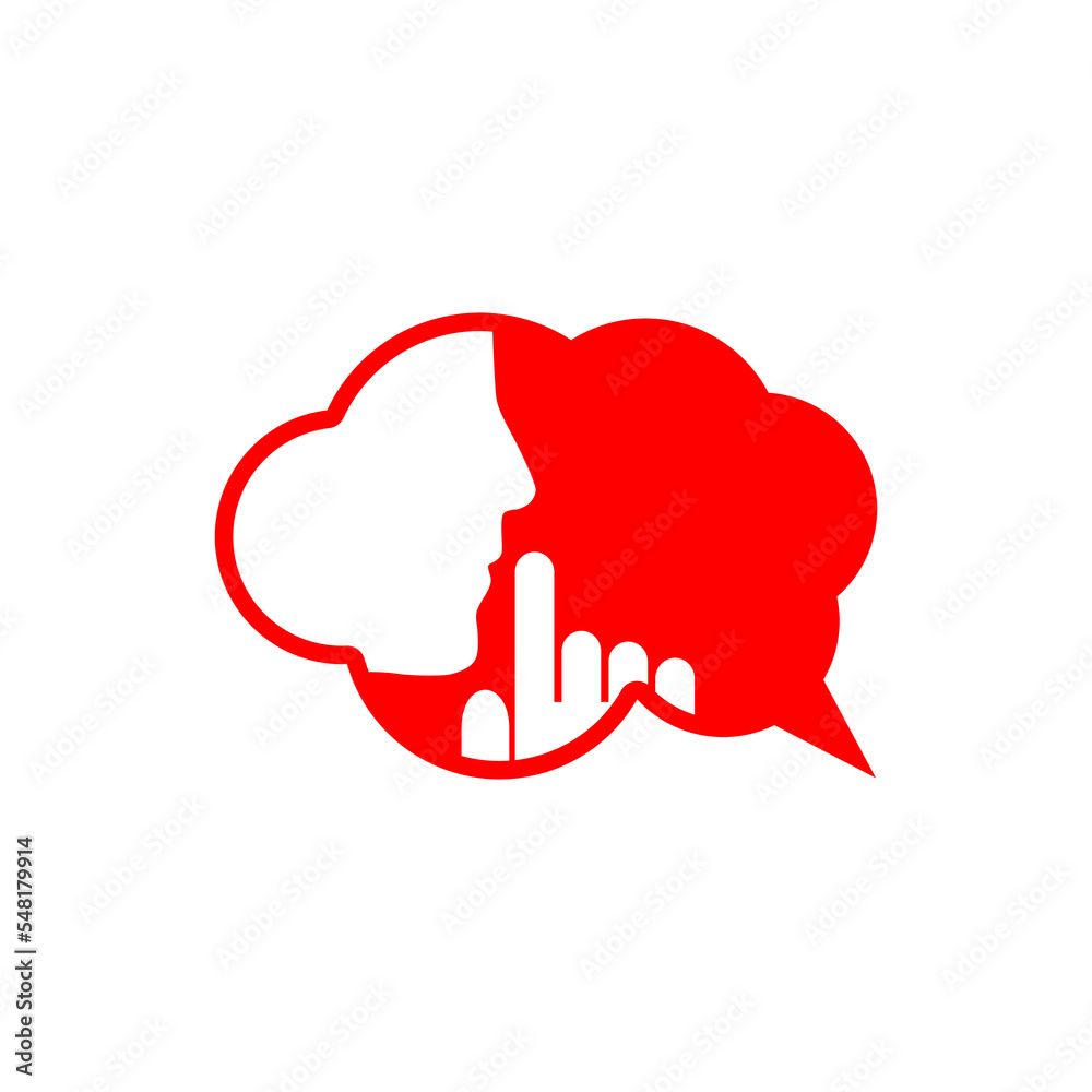No talking please. Keep quiet icon. Silent please sign isolated on white background No talking please. Keep quiet icon. Silent please sign isolated on white background
