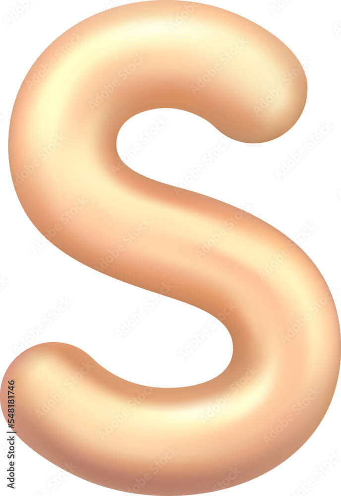 Gold letter S.Gold shining metallic 3D symbol capital letter S - uppercase. Design element. Object isolated on transparent background. 3d vector illustration Gold letter S.Gold shining metallic 3D symbol capital letter S - uppercase. Design element. Object isolated on transparent background. 3d vector illustration