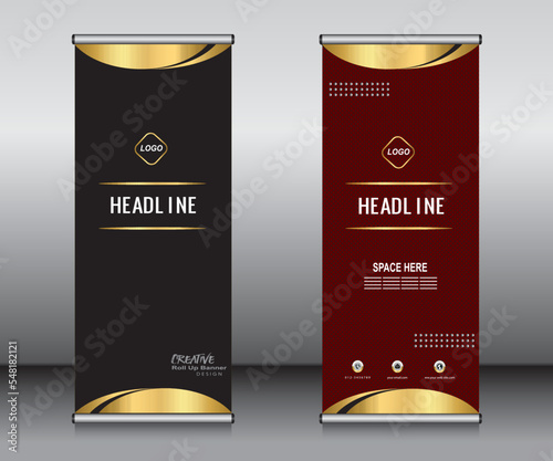 modern luxury roll up banner design template