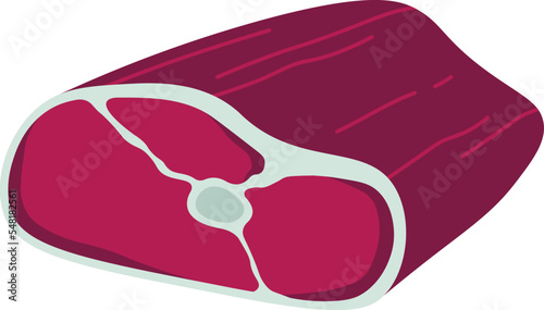 Beef meat flat icon Borsch soup ingredient