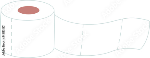 Toilet paper flat icon Potty equipments