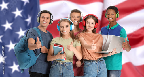 Portrait of young students ...