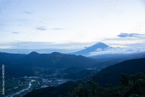 Obraz na płótnie Mt.Fuji and night view w salonie